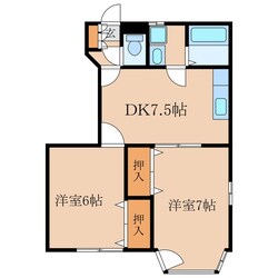 グリーンゴーバル宮内　Ａの物件間取画像